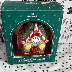 Vintage 1980’s Hallmark Lighted Ornament - Sugarplum Cottage